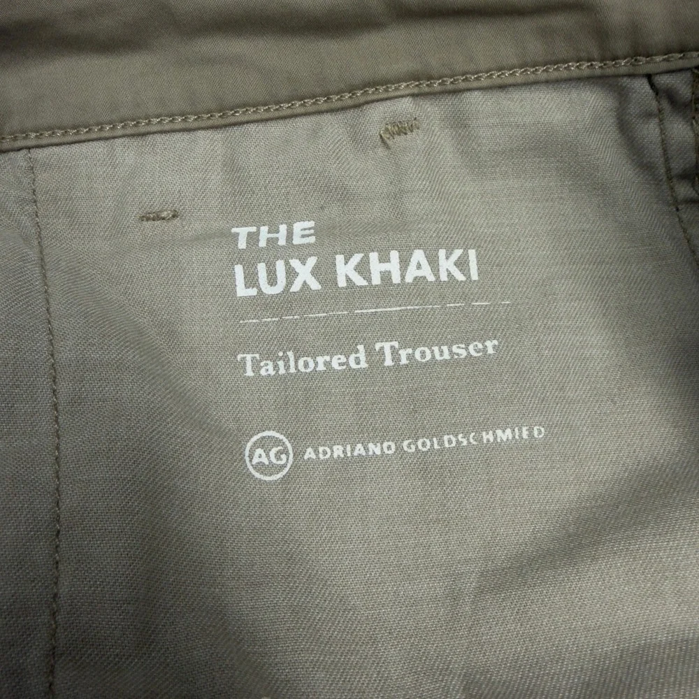 AG Adriano Goldschmied Pants Mens 34x30 Lux Khaki Canvas Tan Chino Casual